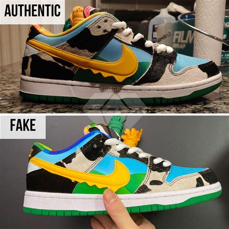 nike sb ben and jerry real vs fake|nike sb dunk low ben.